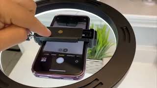 Overhead Ring Light ๐ธ Phone Mount for Desk Recording