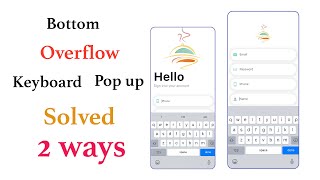 Bottom Overflow When Keyboard Pops Up | Solved 2 ways | Flutter