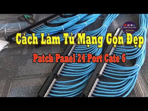 Construção e conexão Lan Network Rack Patch Panel 24 Portas