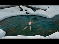 Ice Bath In A Frozen Waterfall A Short Film