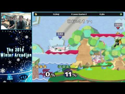 Winter 2016 Melee Arcadian Losers Quarters - CL|Ninji (Fox) vs CL|Bin (Jigglypuff)