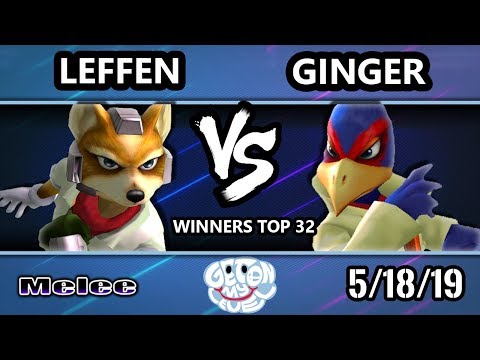 GOML 2019 SSBM - TSM | Leffen (Fox) Vs. Ginger (Falco) Smash Melee Tournament Winners Top 32