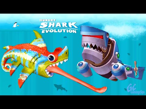 SHARKELEON vs ROBO SHARK in Hungry Shark Evolution