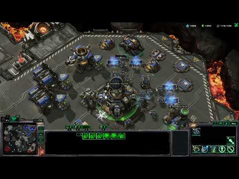 StarCraft II TvT. Facing off against marine rush, proxy BC and mass expand