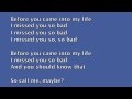 Carly Rea Jepsen Call Me Maybe Lyrics