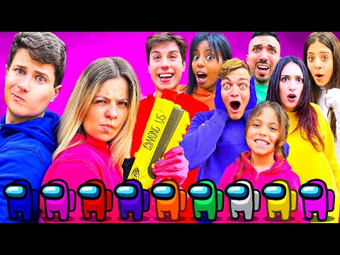 AMONG US NELLA VITA REALE AL PARCO DIVERTIMENTI GIGANTE CON I NOSTRI AMICI!🔫