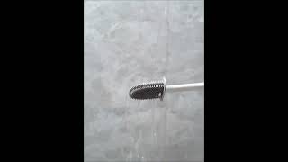 WC kartáč silikonový šedý, stojan , úchyty