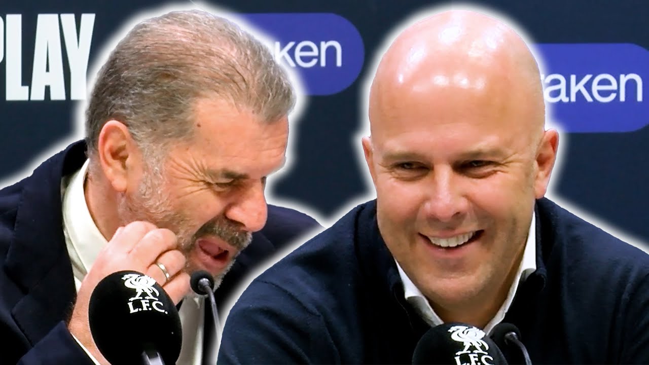 🔴 LIVE | Arne Slot and Ange Postecoglou post-match press conference | Tottenham 3-6 Liverpool