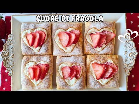 CUORE DI FRAGOLA con pasta sfoglia | Festa della mamma | Dolci per san Valentino