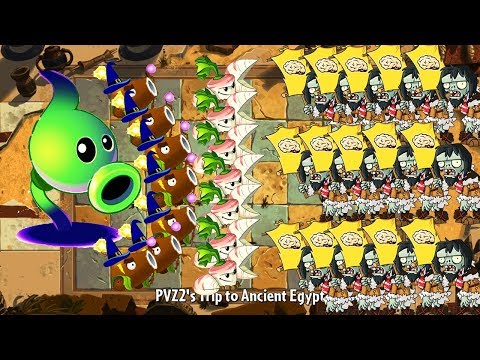 Plants vs Zombies 2 Mod - Shadow Peashooter Max Level Power-Up Vs Gargantuar Fight!