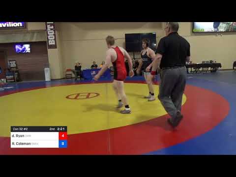 2018 Marine Corps US Open/UWW Junior Freestyle 86 Con 32 #2 - Dillon Ryan (CMWC) Vs. Robert Colema