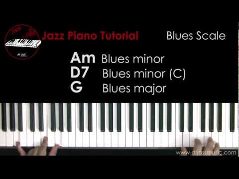 DRJASSMUSIC Jazz Piano Tutorial - Blues Scale (English)