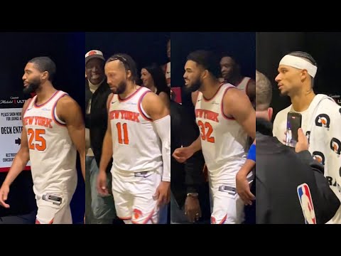 Jalen Brunson, Karl-Anthony Towns Immediately After Knicks Bat Magic In NBA Cup