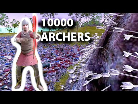 10000 ARCHERS VS 30000 FOOTMAN- Ultimate Epic Battle Simulator - UEBS