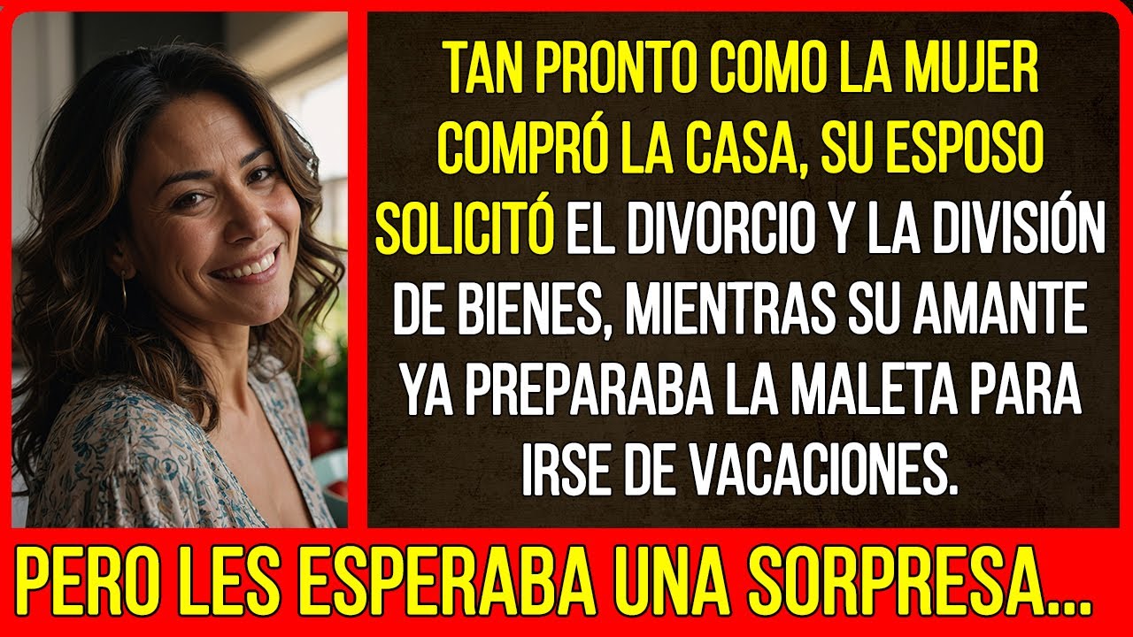 Tan pronto como la mujer compró la casa, su esposo solicitó el divorcio y la división de bienes...