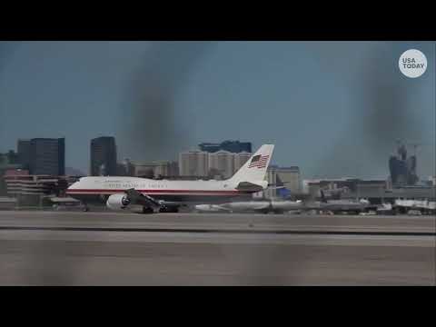 Trump heads to Bullhead City, Arizona rally aboard Air Force One from Las Vegas, Nevada