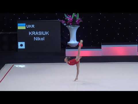 Miss Valentine 2019 Krasiuk Nikol RG FIG Junior Ball Final UKR
