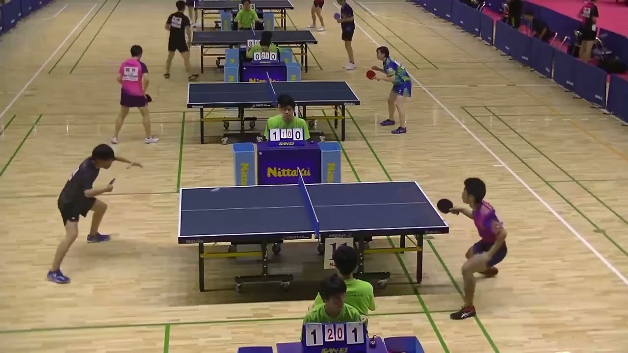 2023年IH 卓球 男子 シングルス 2回戦 後藤嘉希沼田・群馬 x 黒木大誠都城商・宮崎