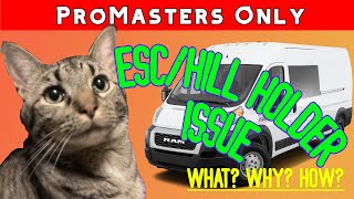 Ram Promaster: ESC / Hill Holder common problem CAUSES, SOLUTIONS, explanations. Learning!