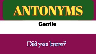 Antonyms words || Gentle.