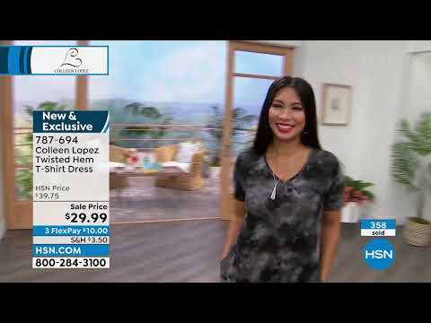 Colleen Lopez Twisted Hem TShirt Dress