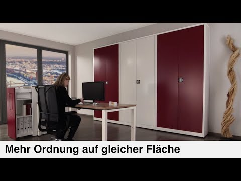 Artikelvideo 1 für mauser Stahlschrank entero BF4/22 STG 7035/5003 lichtgrau, saphirblau 5 Fachböden 95,0 x 42,0 x 220,0 cm, aufgebaut, 1 St., Artikelnummer 258968