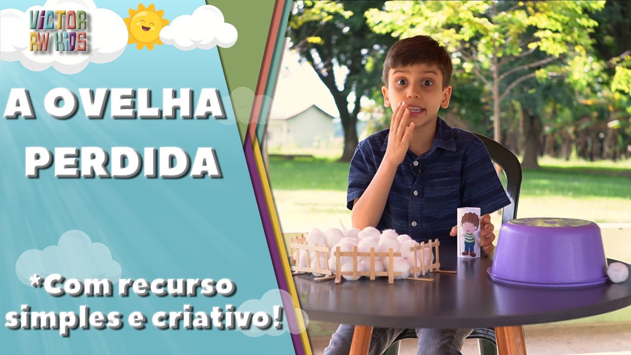 Contando história Bíblica com recursos super simples "A OVELHA PERDIDA"