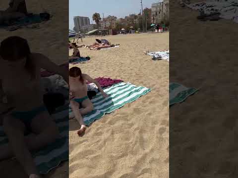 Barcelona vila Olympic Beaches-beautiful Girls#travel #love #youtubeshort #usa #iraq #algaria #india