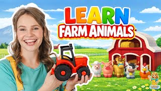 Best Toy Toddler Learning w/ Silly Miss Lily - Farm Animals & Tractor | Learn to Talk for Toddlers