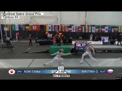 2020 152 T64 21 F S Individual Montreal CAN GP GREEN NIKITINA RUS vs AOKI JPN