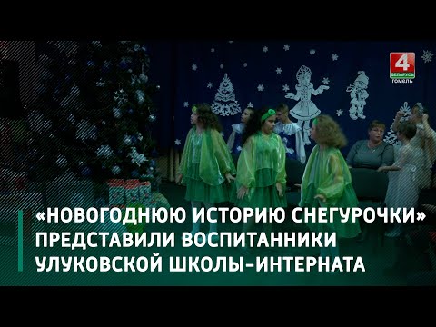 Воспитанники Улуковского интерната показали и рассказали «Новогоднюю историю Снегурочки» видео