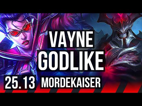 VAYNE vs MORDEKAISER (TOP) | 6 solo kills, 13/2/7, Godlike | EUW Master | 25.13