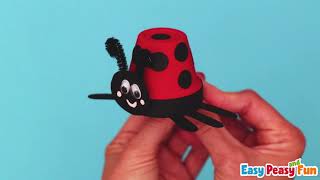 Ladybug Clay Pot Craft