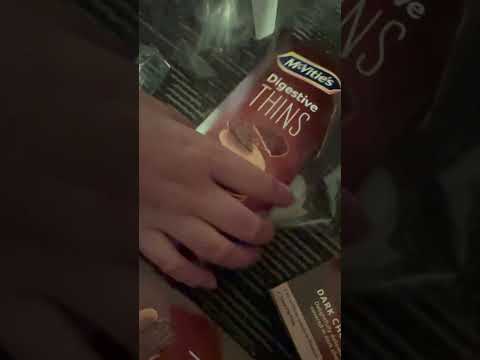 ASMR McVities Digestive Thins Dark Chocolata Satisfying Sounds #shortsfeed #shorts #asmr #asmrsounds