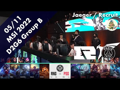 RNG(GALA エズリアル) VS PSG(Unified ザヤ) D2G6 Group B ハイライト - MSI 2022 Group Stage by YAMA