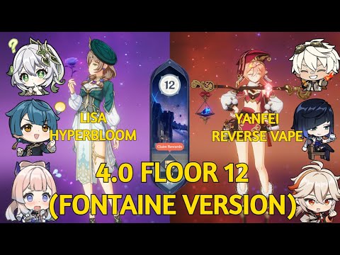 C2 Lisa Hyperbloom & C6 Yanfei Reverse Vape OBLITERATE 3.8/4.0 Genshin Impact Abyss Floor 12