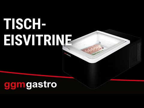 GGM Gastro Tisch-Eisvitrine TEVHA67S – 670 Mm, Statisch, Platz Für 3x 5 Liter – Deckel Zur Kundenseite