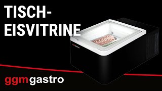 Vitrine à glaces à poser - 465mm - Froid statique - Couvercle vitré basculant - Noir - pour 2 bacs de 5 L - Côté client