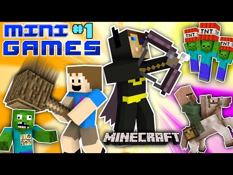 MINECRAFT BATMAN vs. FGTEEV CHASE MINI-GAMES #1 (Duddy's Fun Challenge Map / World Gameplay)