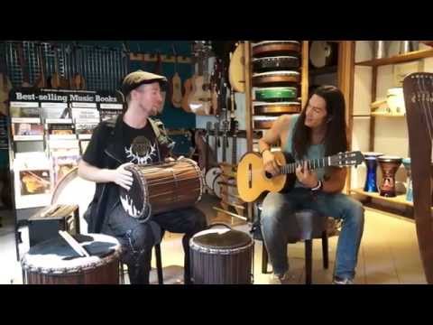Folkfriends Djun Djun (Dunun) drums played by Rob Thunder Part 1