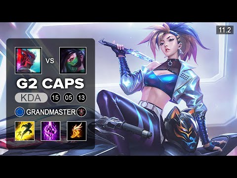 G2 Caps Akali Mid vs Yone - EUW Grandmaster Patch 11.2