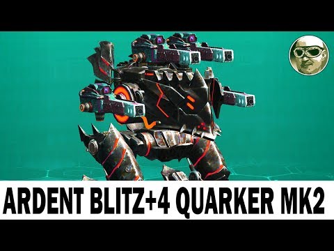 ARDENT BLITZ & 4 QUARKER MK2 + PILOT CLIVE VICIOUS WAR ROBOTS MAX GAMEPLAY