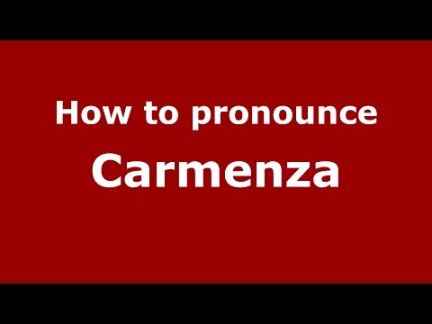 How to pronounce Carmenza (Colombian Spanish/Colombia)  - PronounceNames.com