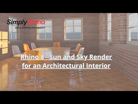 Rhino 8 - Sun and Sky Render for an Architectural Interior