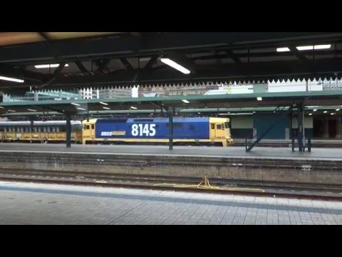 8145 and 8181 top and tail a spoil train at Central - 23/4/16