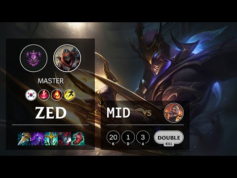 Zed Mid vs Qiyana - KR Master Patch 11.15