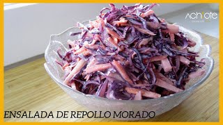 ENSALADA de REPOLLO o COL MORADA con ZANAHORIA y MANZANA | Amarás esta Ensalada!