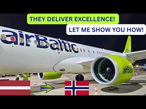 AIR BALTIC WILL SURPRISE YOU | AIRBUS A220-300(ECONOMY CLASS) | RIGA TO OSLO | FLIGHT REVIEW.
