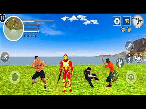 Flying Iron Rope Hero Vegas Gangster #2 - Android Gameplay