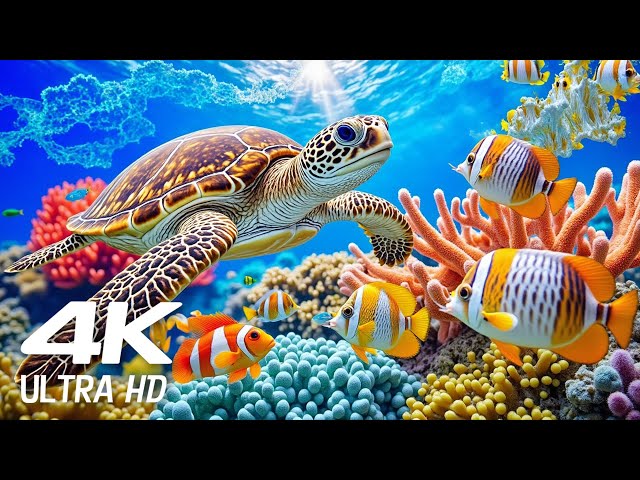 Relaxing Music   The Best 4K Sea Animals for Relaxation ♫ ☆ NO ADS ☆ SEA TURTLES Swimming ✰ SDDEFAULT Thumbnail